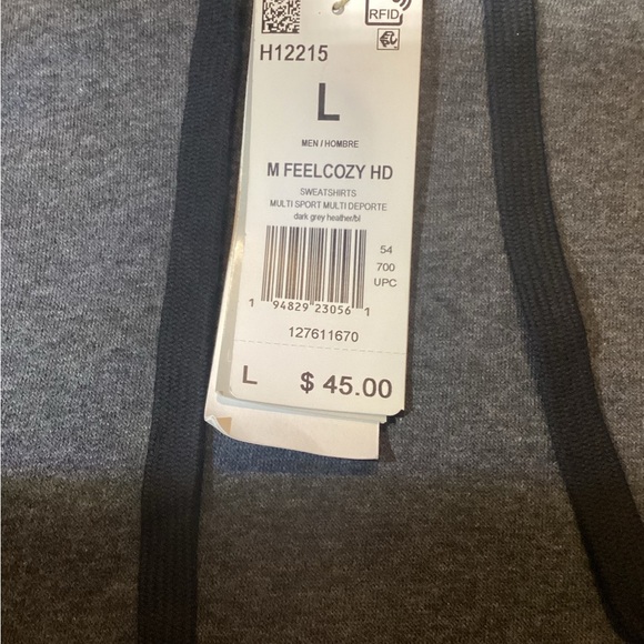 Adidas Men’s Charcoal Hoodie – Size L – NWT - Picture 2 of 12